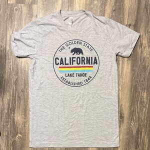California Lake Tahoe Graphic Tee - Light Gray